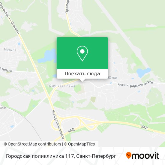 Карта Городская поликлиника 117