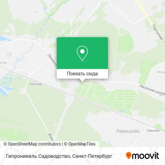 Карта Гипроникель Садоводство