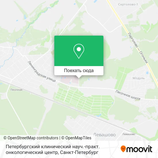 Карта Петербургский клинический науч.-практ. онкологический центр