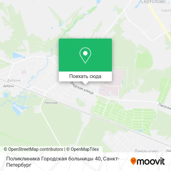 Карта Поликлиника Городская больницы 40