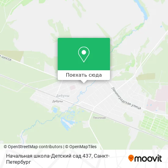 Карта Начальная школа-Детский сад 437
