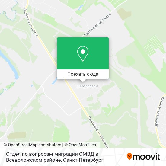 Карта Отдел по вопросам миграции ОМВД в Всеволожском районе