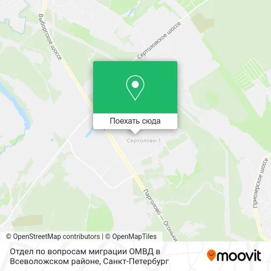 Карта Отдел по вопросам миграции ОМВД в Всеволожском районе