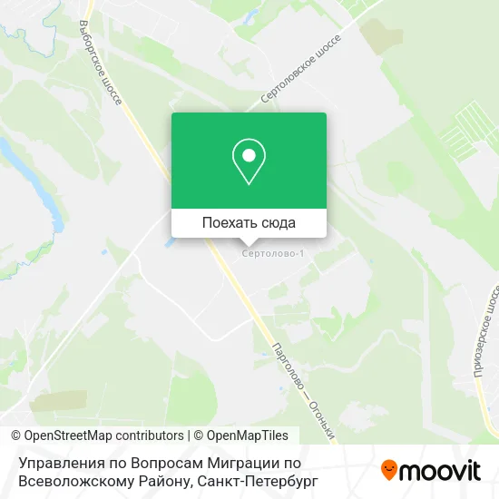 Карта Управления по Вопросам Миграции по Всеволожскому Району