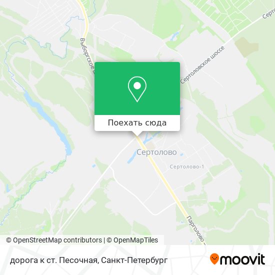 Карта дорога к ст. Песочная