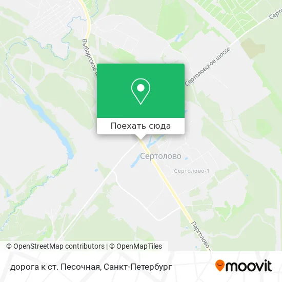 Карта дорога к ст. Песочная