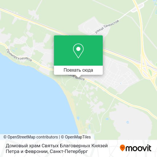 Карта Домовый храм Святых Благоверных Князей Петра и Февронии