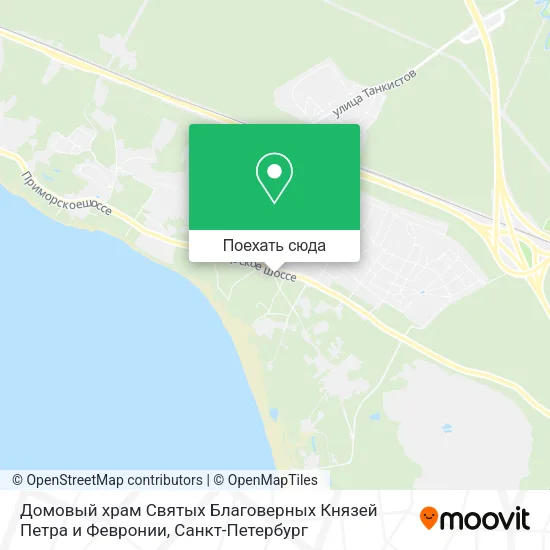 Карта Домовый храм Святых Благоверных Князей Петра и Февронии