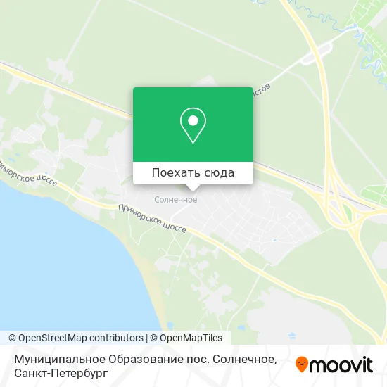 Карта Муниципальное Образование пос. Солнечное