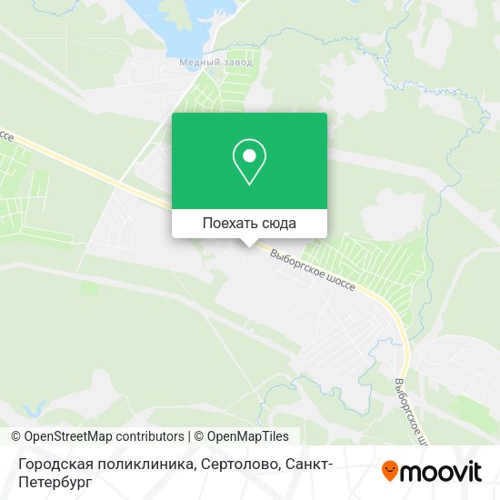 Карта Городская поликлиника, Сертолово