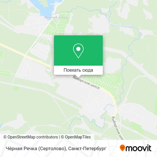 Карта Чёрная Речка (Сертолово)