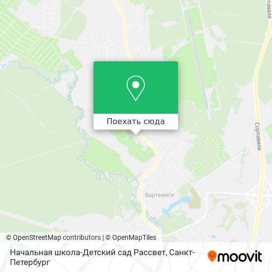 Карта Начальная школа-Детский сад Рассвет