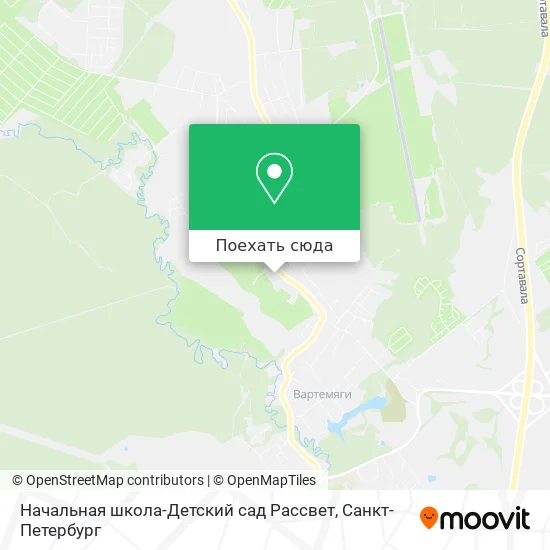 Карта Начальная школа-Детский сад Рассвет