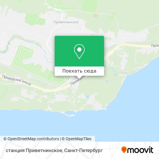 Карта станция Приветнинское
