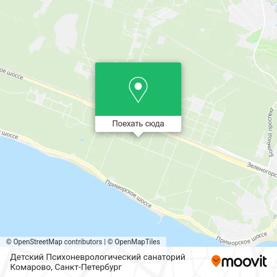 Карта Детский Психоневрологический санаторий Комарово