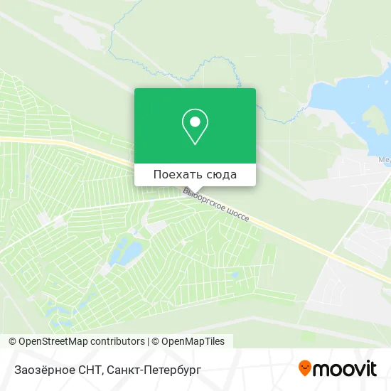 Карта Заозёрное СНТ