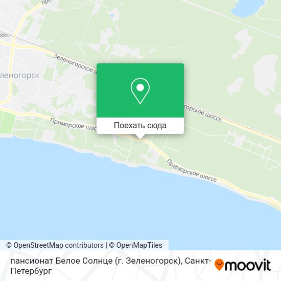 Карта пансионат Белое Солнце (г. Зеленогорск)