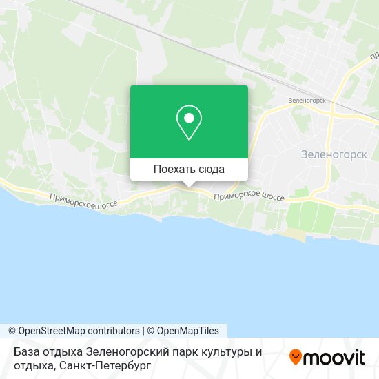 Карта База отдыха Зеленогорский парк культуры и отдыха