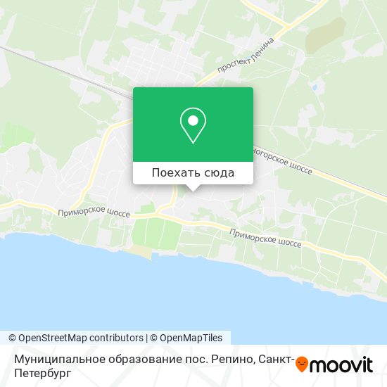 Карта Муниципальное образование пос. Репино