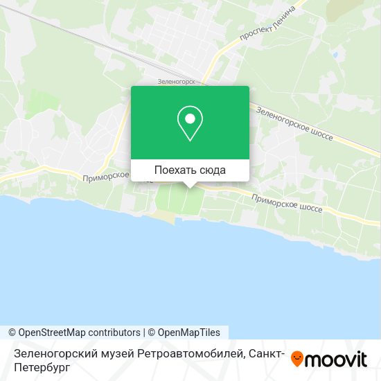 Карта Зеленогорский музей Ретроавтомобилей