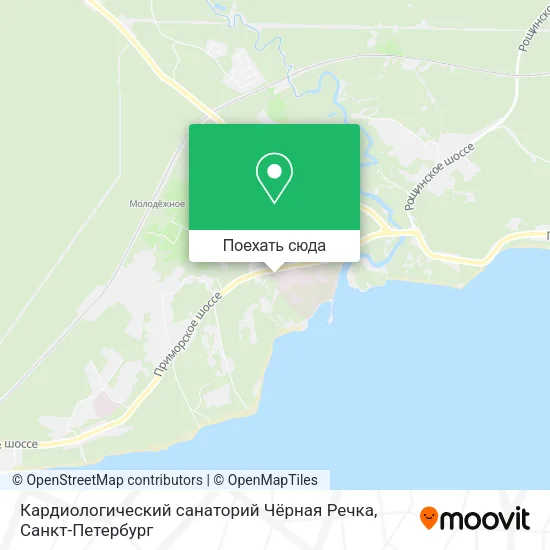 Карта Кардиологический санаторий Чёрная Речка