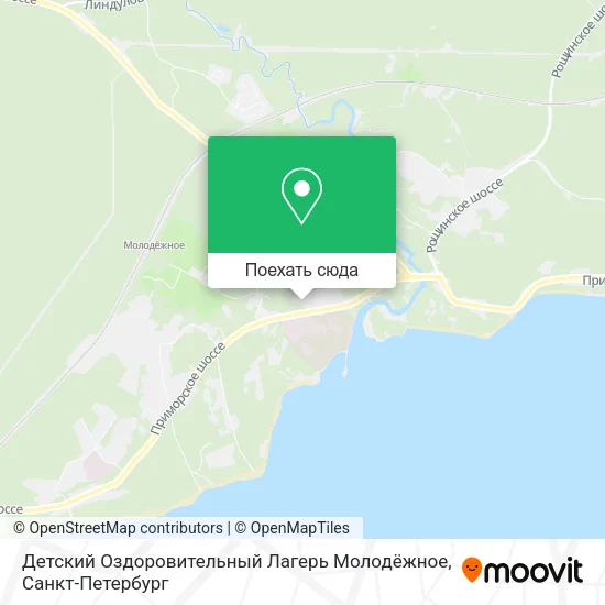 Карта Детский Оздоровительный Лагерь Молодёжное