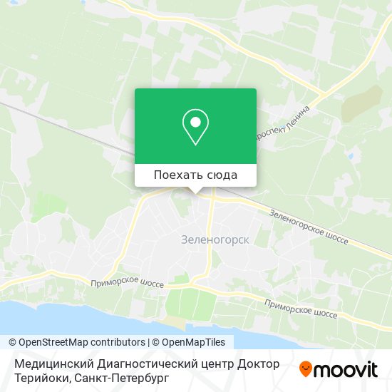 Карта Медицинский Диагностический центр Доктор Терийоки