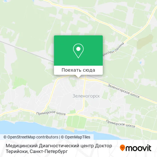 Карта Медицинский Диагностический центр Доктор Терийоки