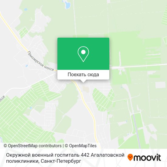 Карта Окружной военный госпиталь 442 Агалатовской поликлиники