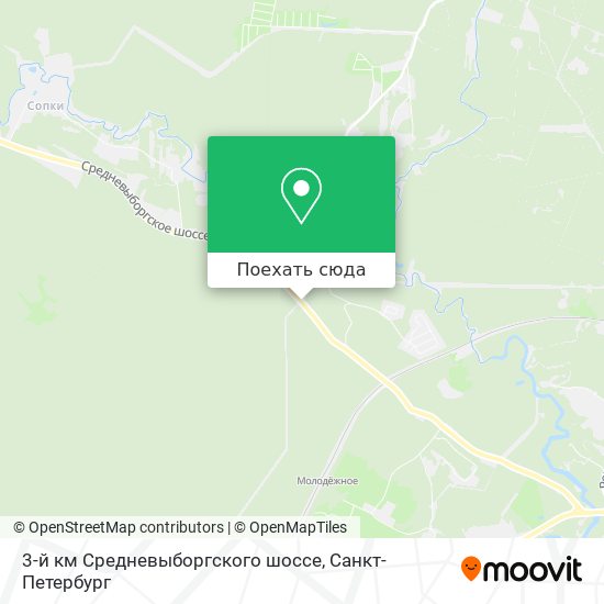Карта 3-й км Средневыборгского шоссе