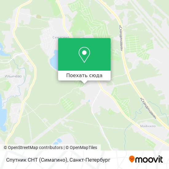 Карта Спутник СНТ (Симагино)