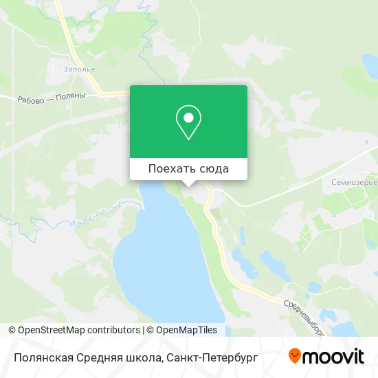 Карта Полянская Средняя школа