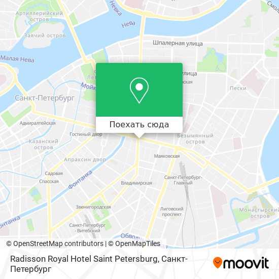 Карта Radisson Royal Hotel Saint Petersburg