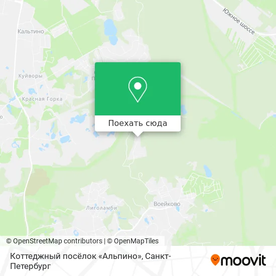 Карта Коттеджный посёлок «Альпино»