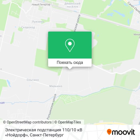 Карта Электрическая подстанция 110 / 10 кВ «Нойдорф»