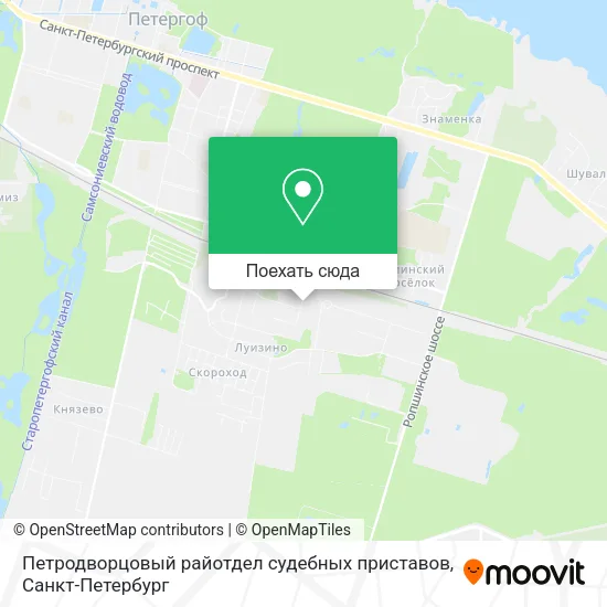 Карта Петродворцовый райотдел судебных приставов