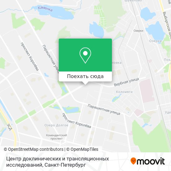 Карта Центр доклинических и трансляционных исследований