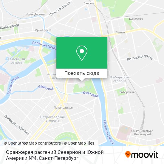 Карта Оранжерея растений Северной и Южной Америки №4
