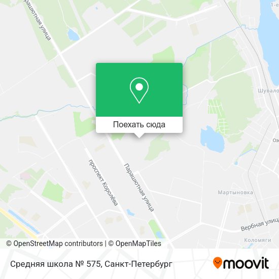 Карта Средняя школа № 575