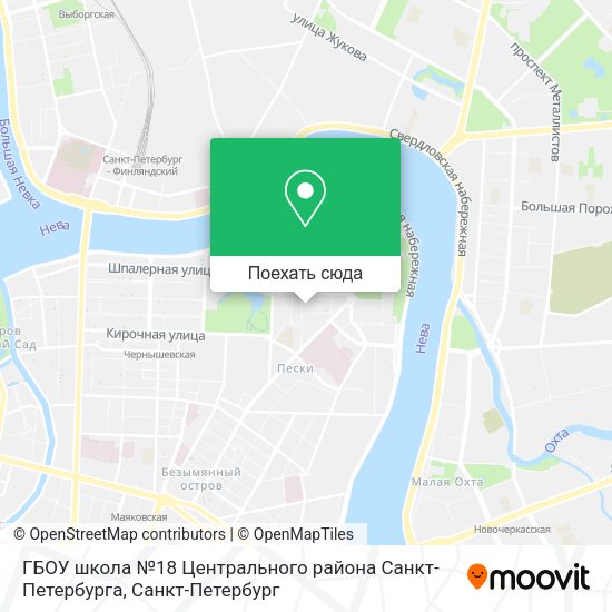 Карта ГБОУ школа №18 Центрального района Санкт-Петербурга