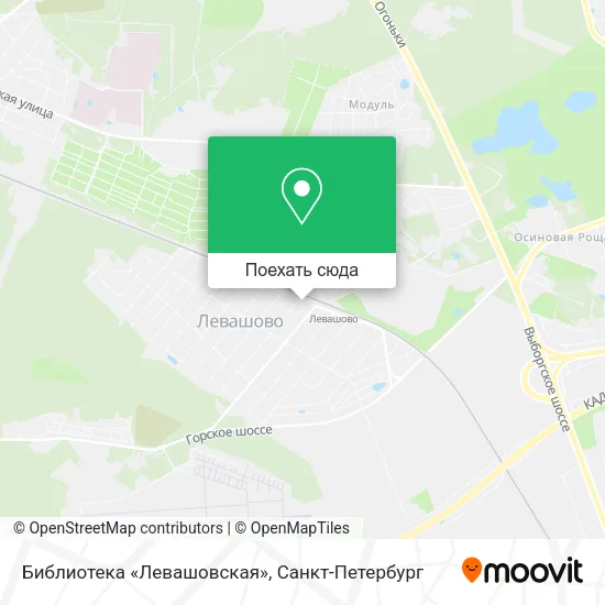 Карта Библиотека «Левашовская»
