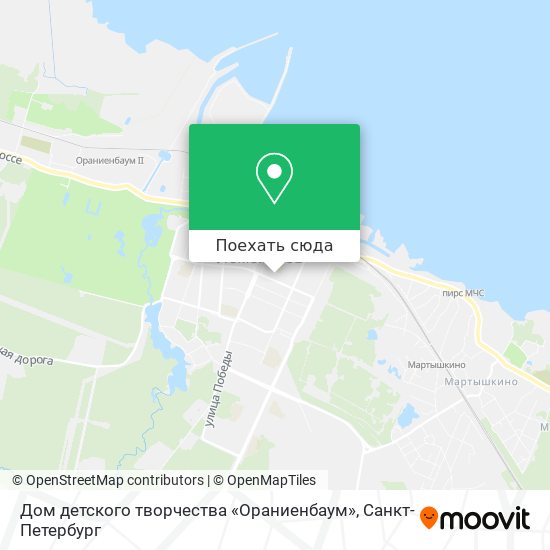 Карта Дом детского творчества «Ораниенбаум»