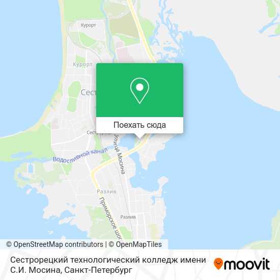 Карта Сестрорецкий технологический колледж имени С.И. Мосина