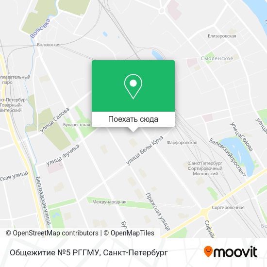 Карта Общежитие №5 РГГМУ