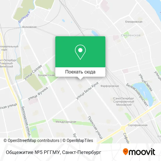 Карта Общежитие №5 РГГМУ