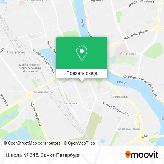 Карта Школа № 345
