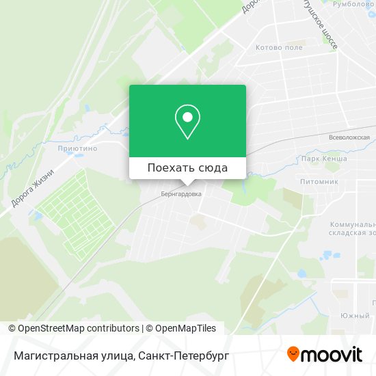 Карта Магистральная улица