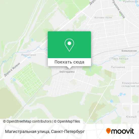 Карта Магистральная улица
