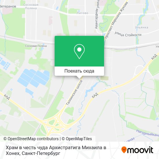 Карта Храм в честь чуда Архистратига Михаила в Хонех