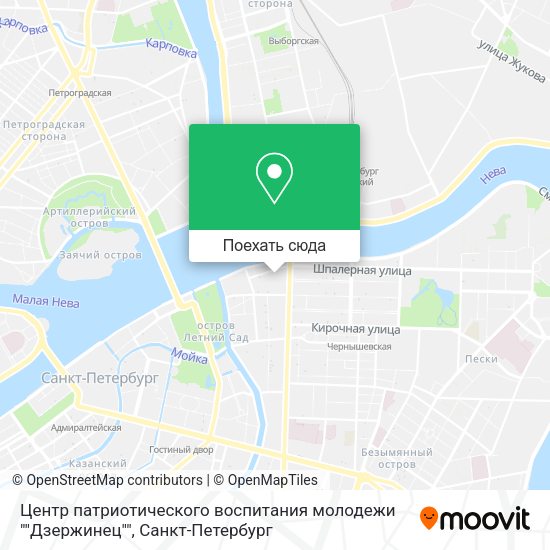 Карта Центр патриотического воспитания молодежи ""Дзержинец""